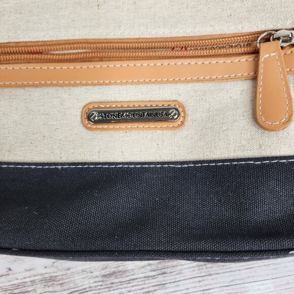 Stone Mountain Women's Crossbody Clutch Shoulder Linen Color Block Bag - Picture 9 of 14